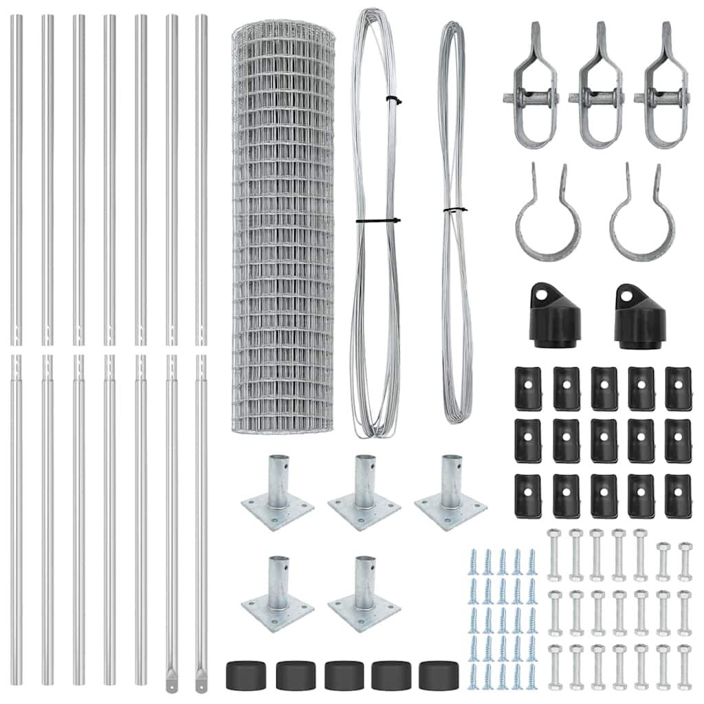 Τεντώτο με στήριγμα Ασημί 0,8 x 10 m Ατσάλι