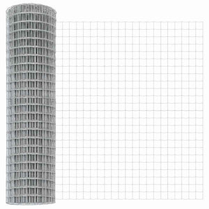 Ευρωπαϊκό Φράχτη Υπαίθρου με Σκυρόδετη Βάση 10 x 1 m Ασημί