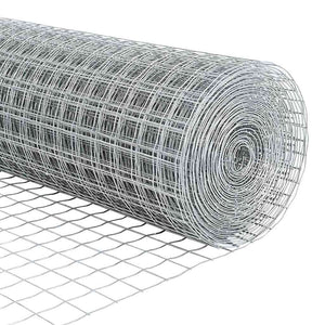 Ευρωπαϊκός Φράκτης με Σκυρόδετη Βάση 10 x 1,4 μ Ασημί Δίχτυ