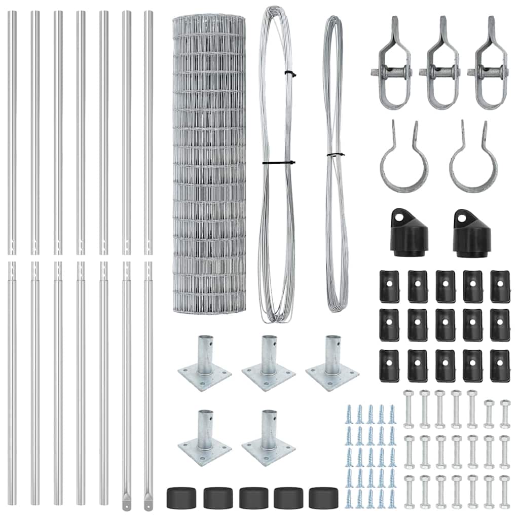 Τεντώτο με στήριγμα Ασημί 1 x 10 m Ατσάλι