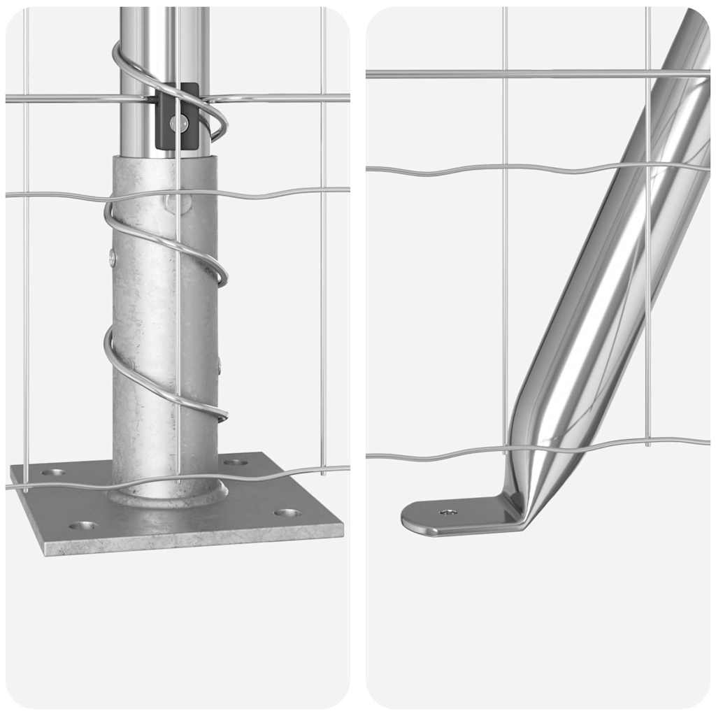 Τεντώτο με στήριγμα Ασημί 1,2 x 10 m Ατσάλι