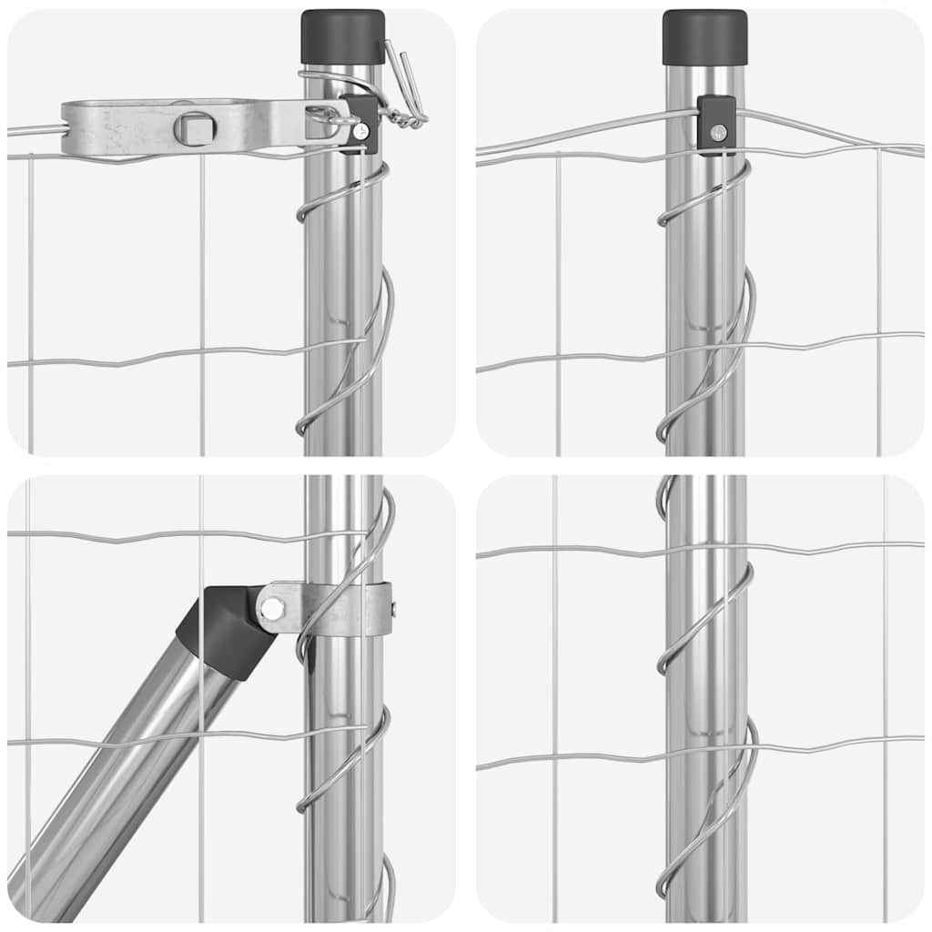 Τεντώτο με στήριγμα Ασημί 1 x 10 m Ατσάλι