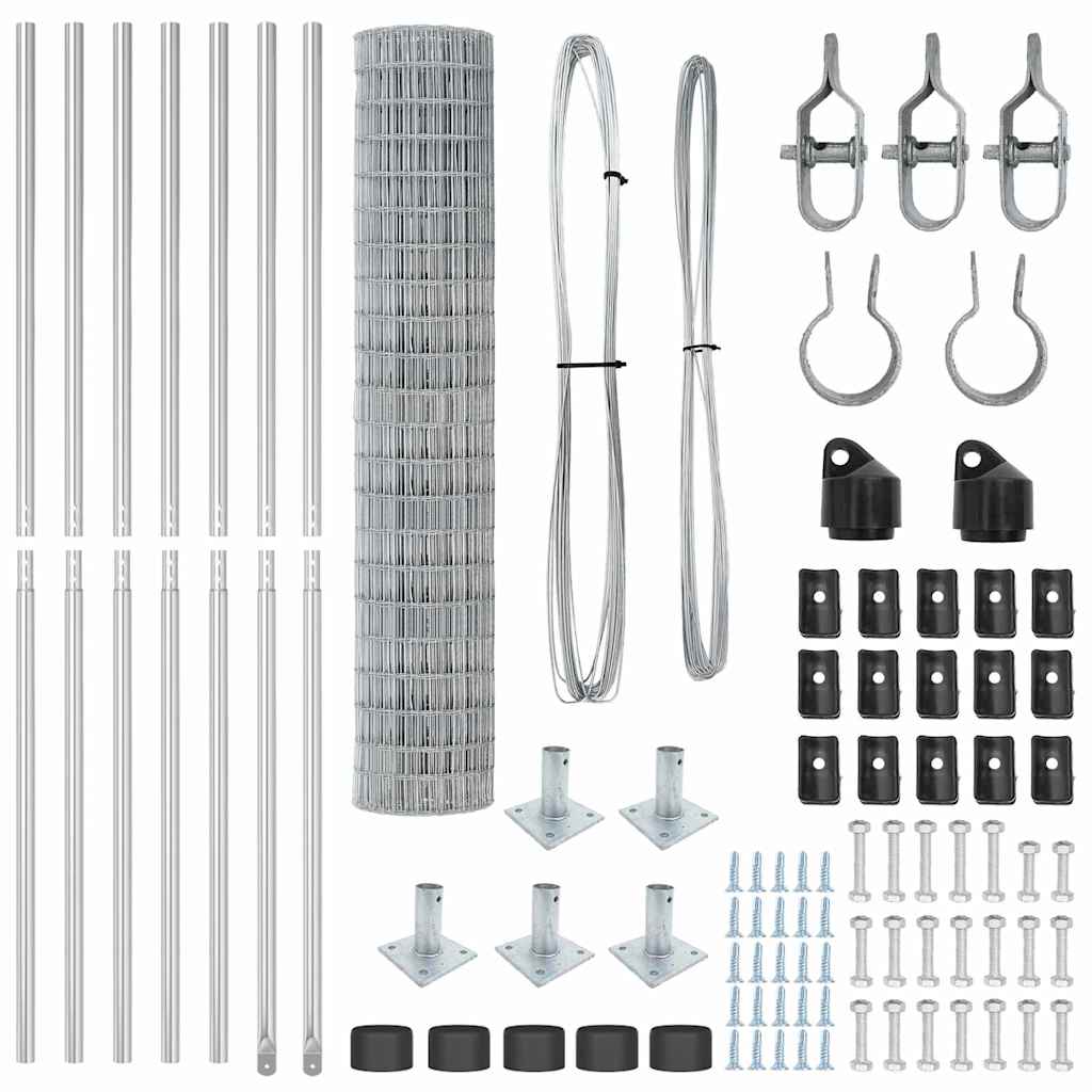 Τεντώτο με στήριγμα Ασημί 1,6 x 10 m Ατσάλι