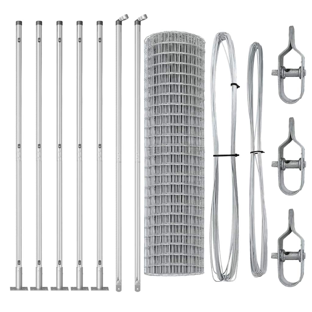 Τεντώτο με στήριγμα Ασημί 1 x 10 m Ατσάλι