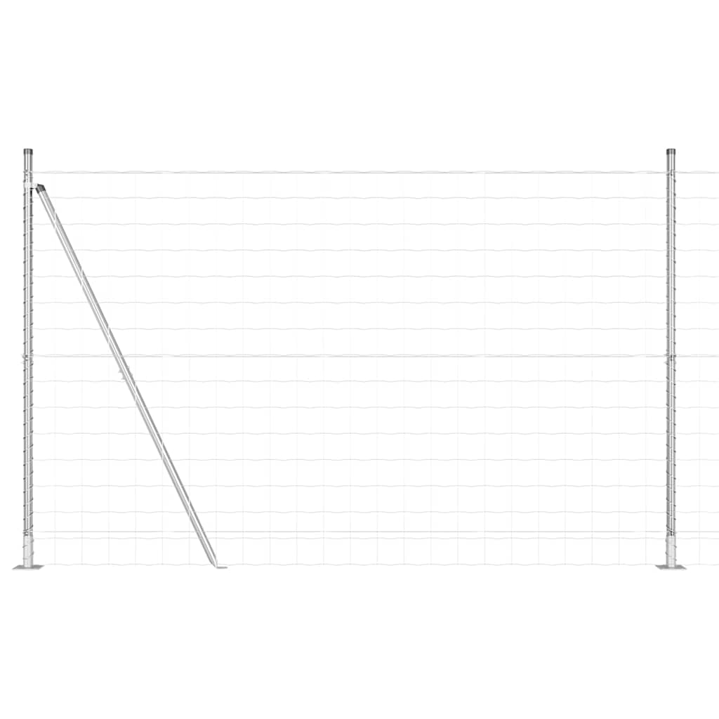 Τεντώτο με στήριγμα Ασημί 1,6 x 10 m Ατσάλι