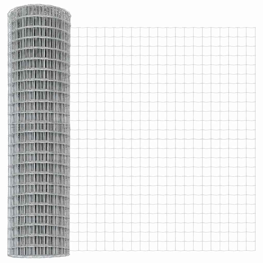 Τεντώτο με στήριγμα Ασημί 0,8 x 25 m Ατσάλι