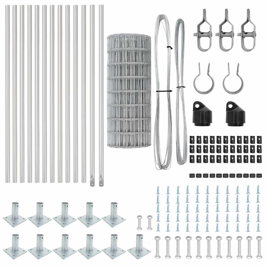 Τεντώτο με στήριγμα Ασημί 0,6 x 25 μ Ατσάλι