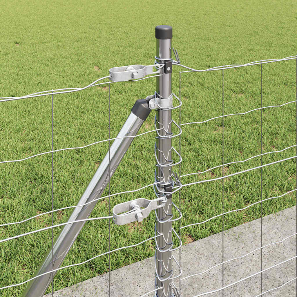 Τεντώτο με στήριγμα Ασημί 0,6 x 25 μ Ατσάλι