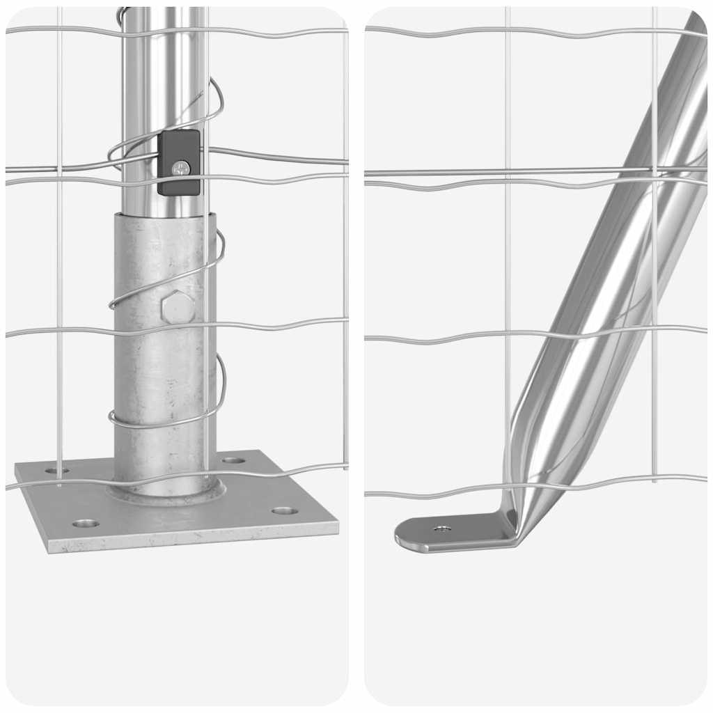 Τεντώτο με στήριγμα Ασημί 0,4 x 50 μ. Ατσάλι