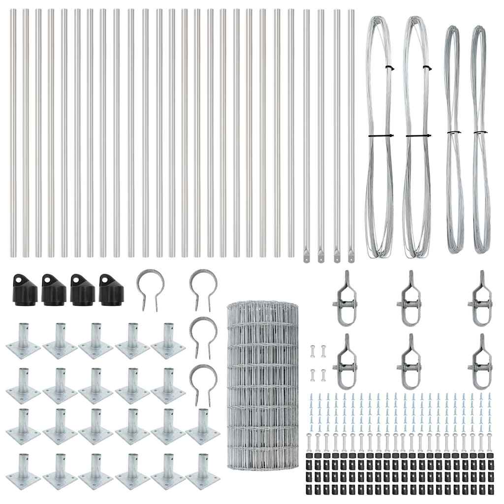 Τεντώτο με στήριγμα Ασημί 0,6 x 50 μ. Ατσάλι