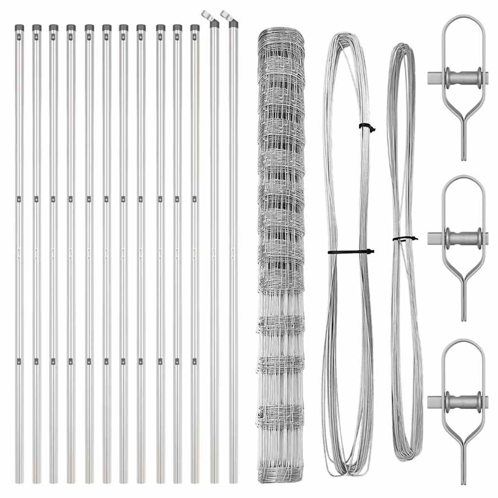 Στύλος Περιφράξεων Γαλβανισμένο 25 x 1,5 m Ατσάλι