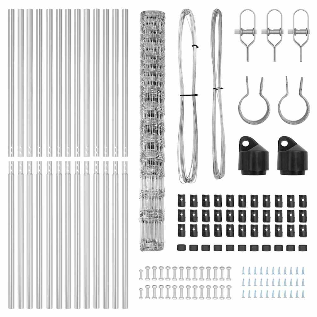 Στύλος Περιφράξεων Γαλβανισμένο 25 x 1,5 m Ατσάλι