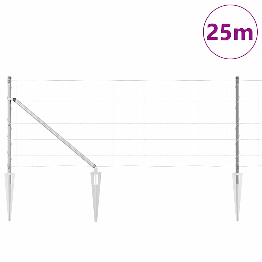 Στύλος Περιφράξεων Γαλβανισμένο 25 x 0,8 m Ατσάλι
