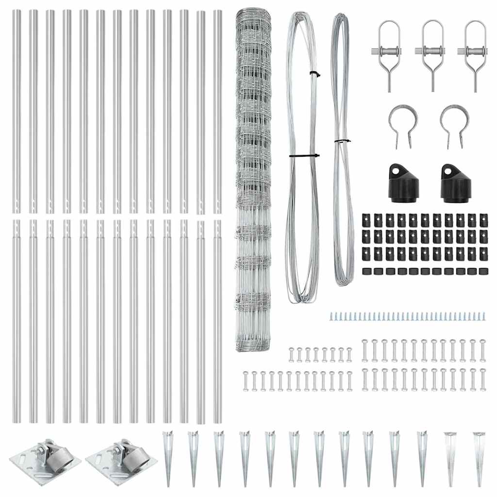Στύλος Περιφράξεων Γαλβανισμένο 25 x 1,5 m Ατσάλι