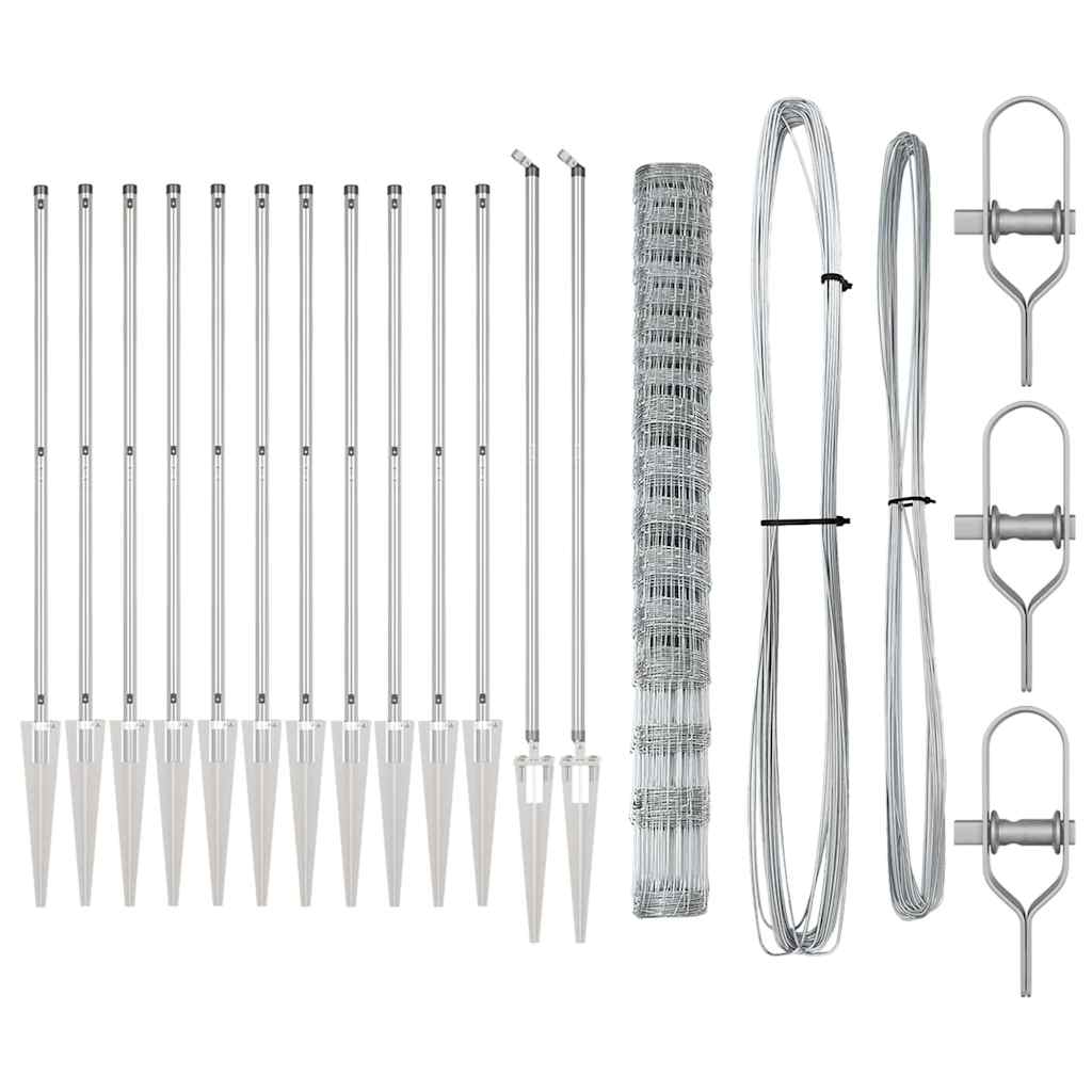 Στύλος Περιφράξεων Γαλβανισμένο 25 x 1,5 m Ατσάλι