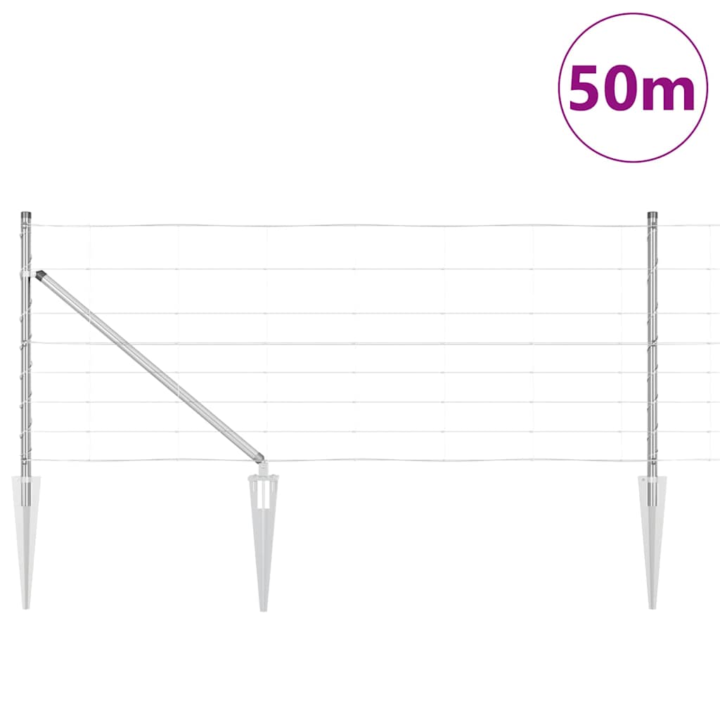 Στύλος Περιφράξεων Γαλβανισμένο 50 x 0,8 m Ατσάλι