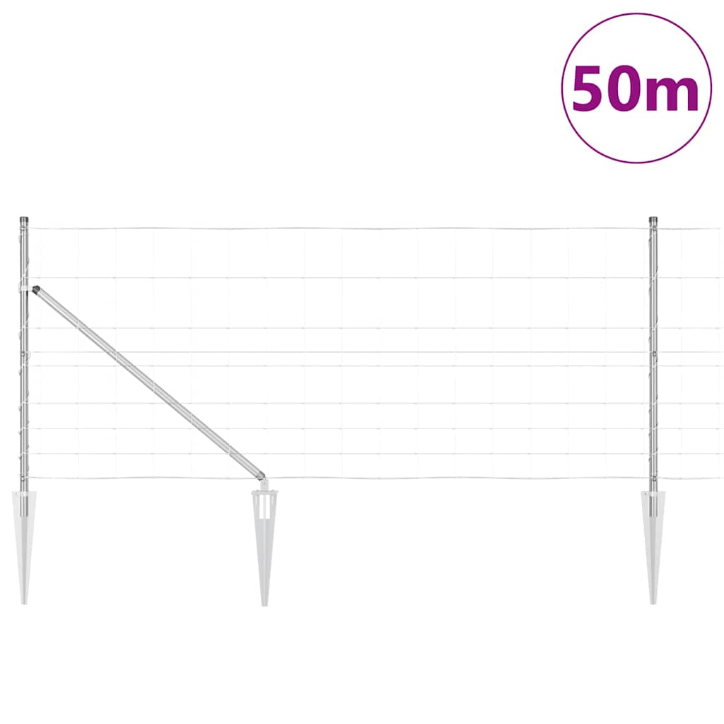 Στύλος Περιφράξεων Γαλβανισμένο 50 x 1 m Ατσάλι