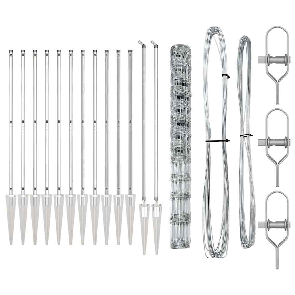 Στύλος Περιφράξεων Γαλβανισμένο 50 x 1,5 m Ατσάλι