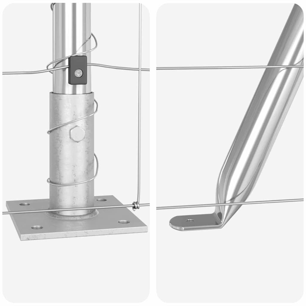 Στύλος Περιφράξεων Γαλβανισμένο 50 x 1,5 m Ατσάλι