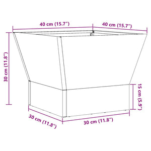 Φωτιά Μαύρο 40 x 40 x 35 cm Ατσάλι - Pakobazaar