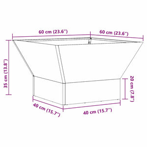 Φωτιά Μαύρο 60 x 60 x 35 cm Ατσάλι - Pakobazaar