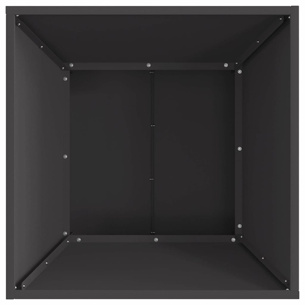 Φωτιά Μαύρο 60 x 60 x 35 cm Ατσάλι - Pakobazaar