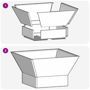 Φωτιά Καφέ 60 x 60 x 35 cm Ατσάλι Σκληρυθέν στον Αέρα - Pakobazaar