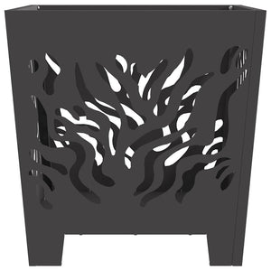 Φωτιά Μαύρο 40 x 40 x 40 cm Ατσάλι σκληρυθέν στον αέρα