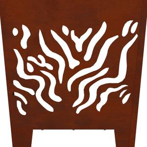 Φωτιά Καφέ 40 x 40 x 40 cm Ατσάλι σκληρυθέν στον αέρα