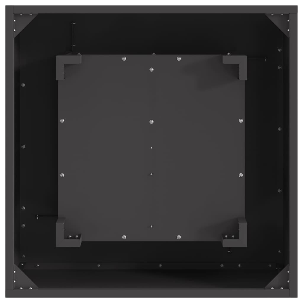 Φωτιά Μαύρο 60 x 60 x 30 cm Ατσάλι - Pakobazaar