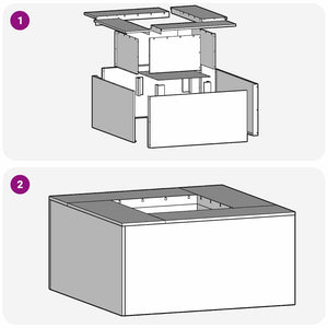 Φωτιά Καφέ 60 x 60 x 30 cm Ατσάλι Σκληρυθέν στον Αέρα - Pakobazaar