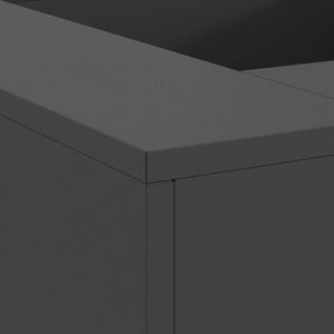 Φωτιά Μαύρο 80 x 80 x 40 cm Ατσάλι - Pakobazaar