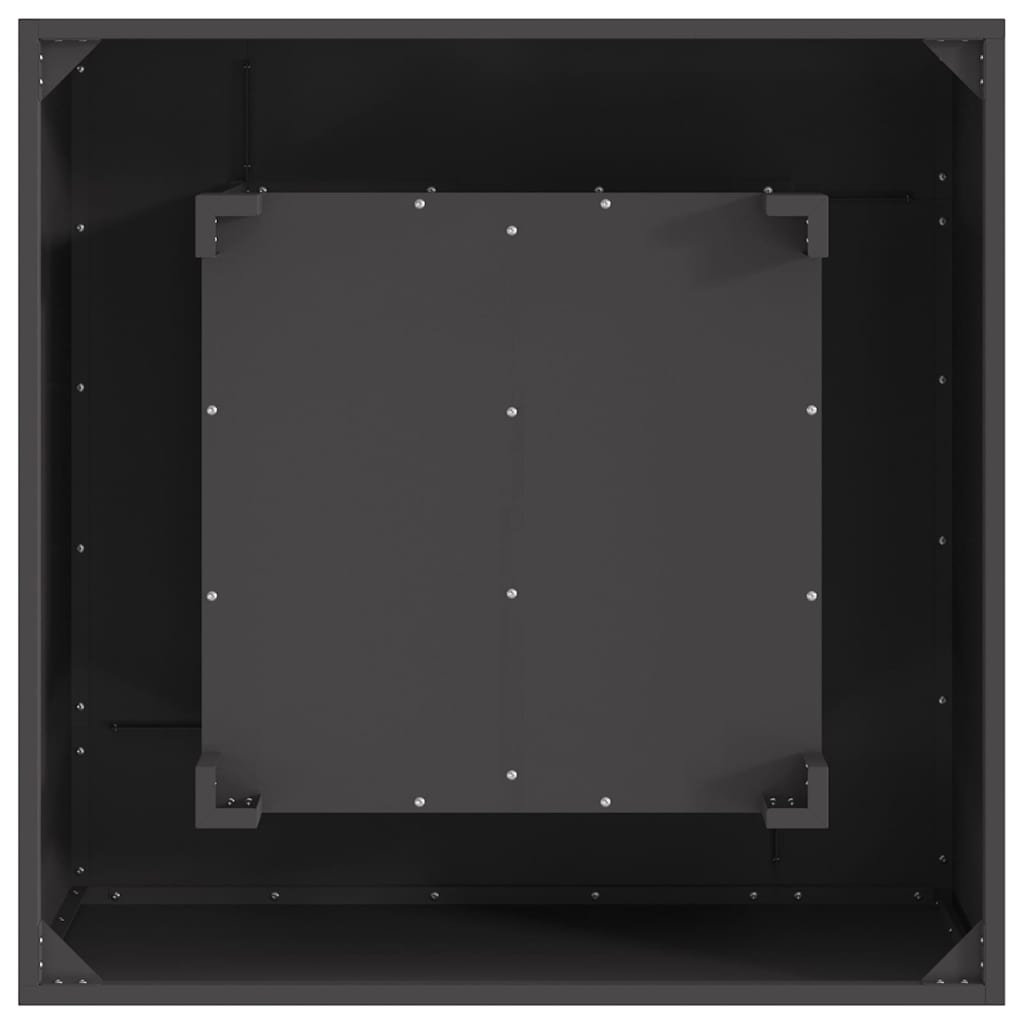 Φωτιά Μαύρο 80 x 80 x 40 cm Ατσάλι - Pakobazaar