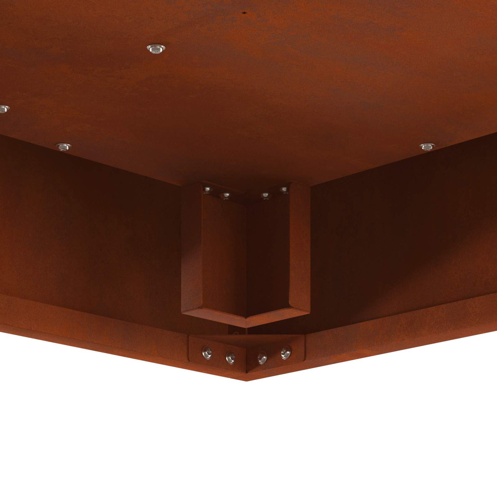 Φωτιά Καφέ 80 x 80 x 40 cm Ατσάλι Σκληρυθέν στον Αέρα - Pakobazaar