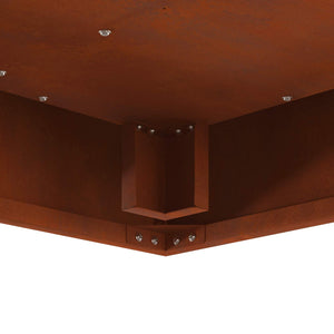 Φωτιά Καφέ 80 x 80 x 40 cm Ατσάλι Σκληρυθέν στον Αέρα - Pakobazaar
