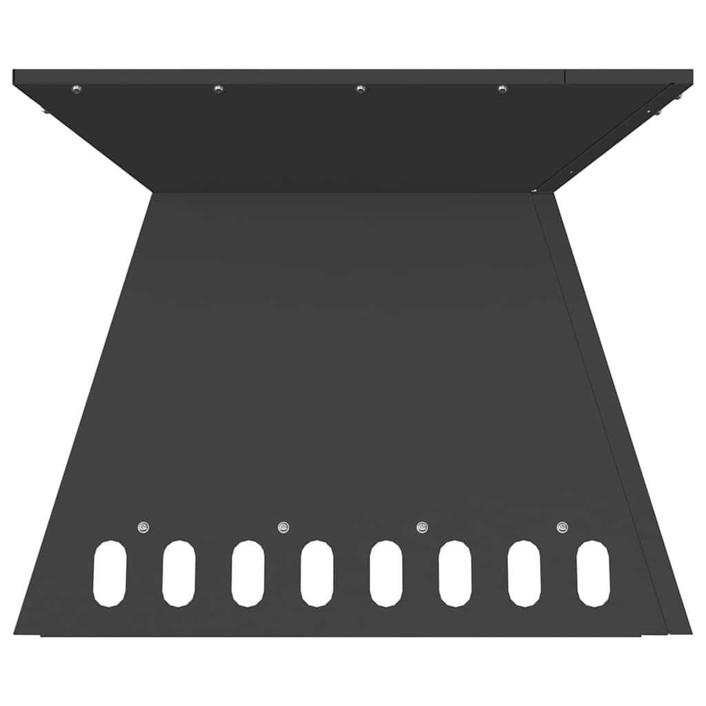 Φωτιά Μαύρο 48 x 48 x 40 εκ Ατσάλι - Pakobazaar