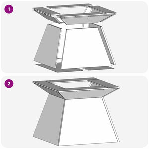 Φωτιά Μαύρο 60 x 60 x 50 εκ Ατσάλι - Pakobazaar