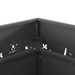 Φωτιά Μαύρο 60 x 60 x 30 cm Ατσάλι - Pakobazaar