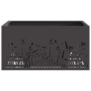 Φωτιά Μαύρο 60 x 60 x 30 cm Ατσάλι - Pakobazaar