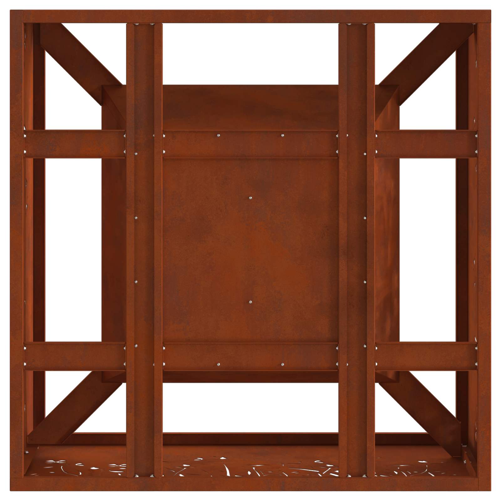 Φωτιά Καφέ 60 x 60 x 30 cm Ατσάλι Σκληρυθέν στον Αέρα - Pakobazaar