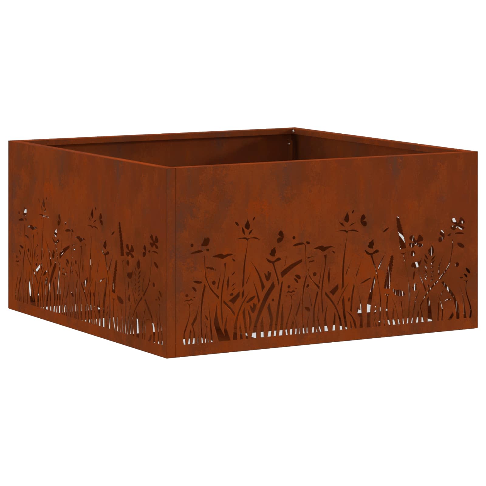 Φωτιά Καφέ 60 x 60 x 30 cm Ατσάλι Σκληρυθέν στον Αέρα - Pakobazaar