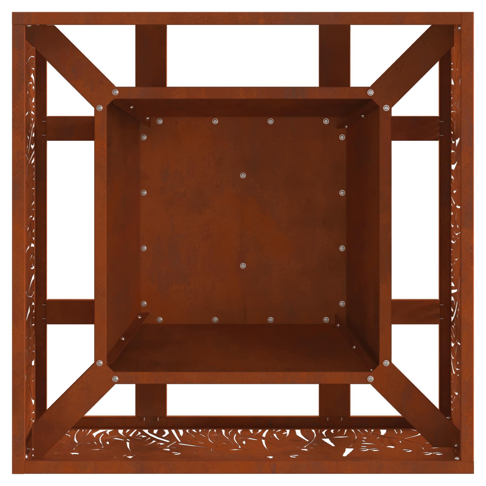 Φωτιά Καφέ 60 x 60 x 30 cm Ατσάλι Σκληρυθέν στον Αέρα - Pakobazaar