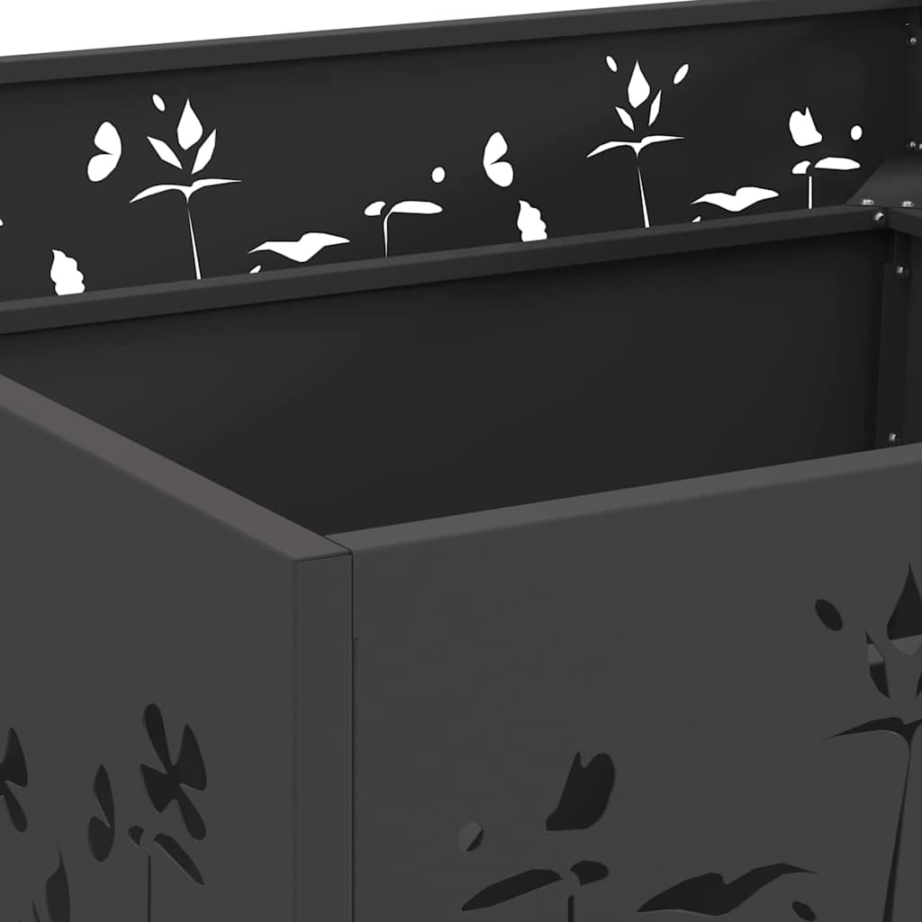 Φωτιά Μαύρο 80 x 80 x 30 cm Ατσάλι - Pakobazaar