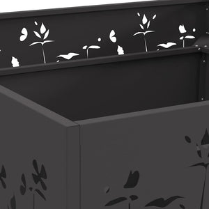 Φωτιά Μαύρο 80 x 80 x 30 cm Ατσάλι - Pakobazaar