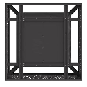 Φωτιά Μαύρο 80 x 80 x 30 cm Ατσάλι - Pakobazaar