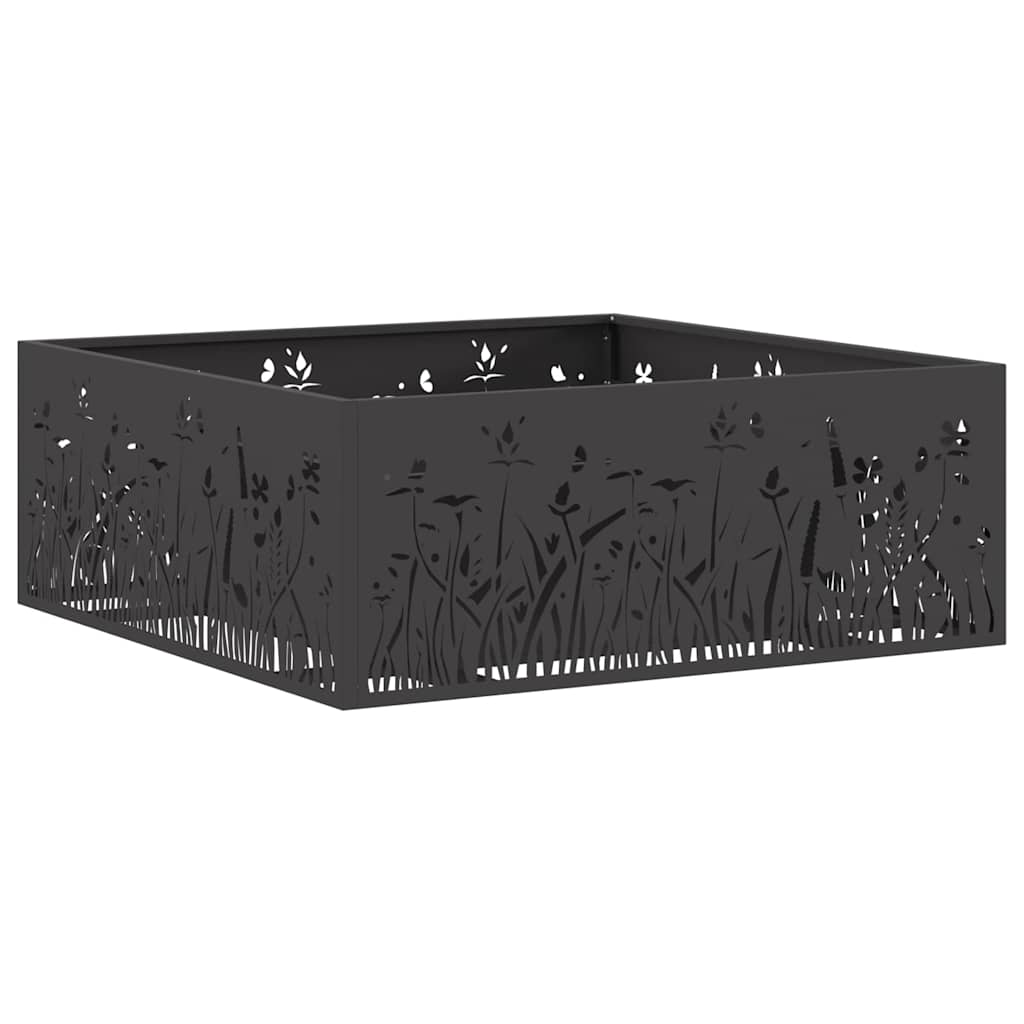 Φωτιά Μαύρο 80 x 80 x 30 cm Ατσάλι - Pakobazaar