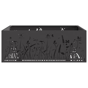 Φωτιά Μαύρο 80 x 80 x 30 cm Ατσάλι - Pakobazaar