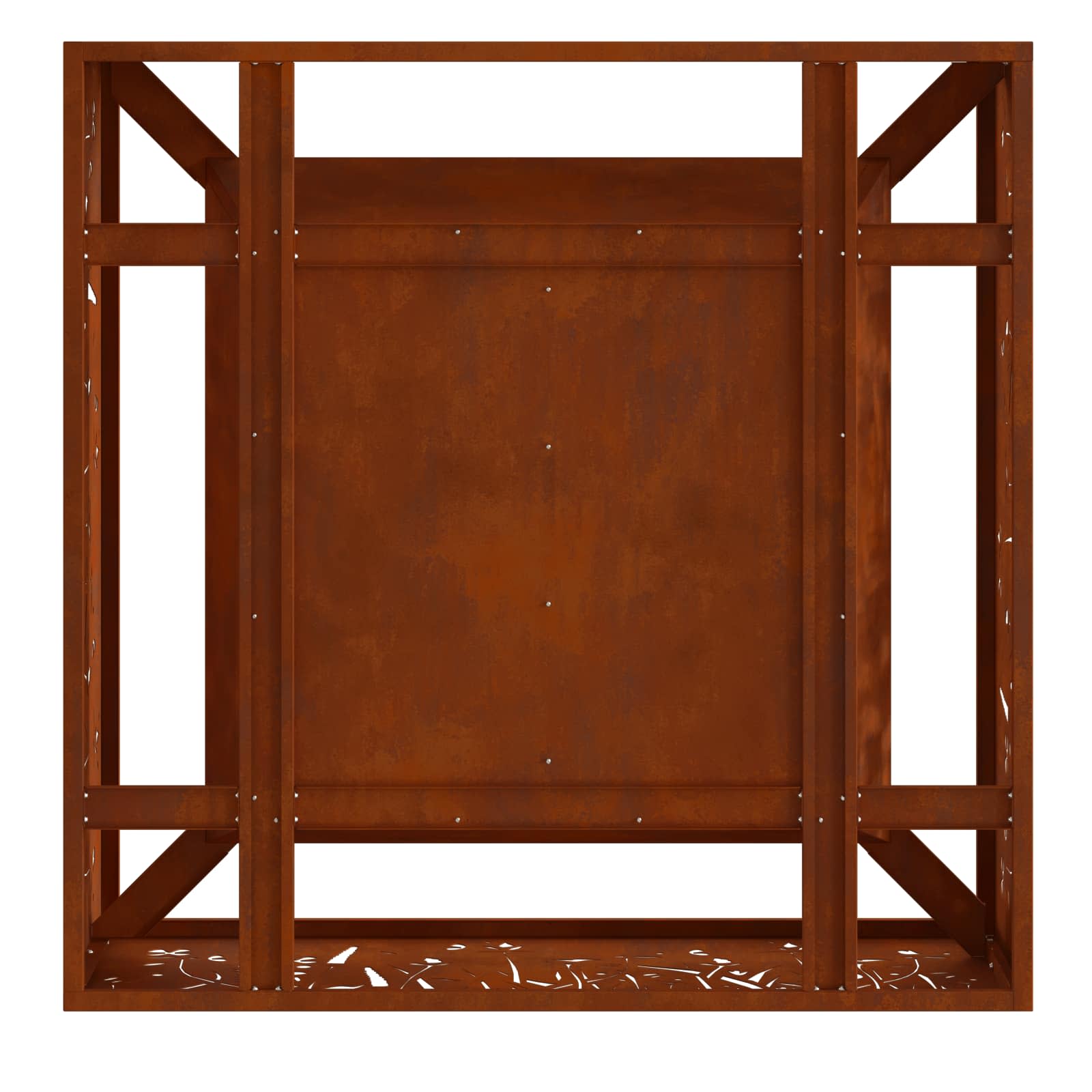 Φωτιά Καφέ 80 x 80 x 30 cm Ατσάλι Σκληρυθέν στον Αέρα - Pakobazaar