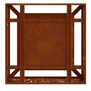 Φωτιά Καφέ 80 x 80 x 30 cm Ατσάλι Σκληρυθέν στον Αέρα - Pakobazaar