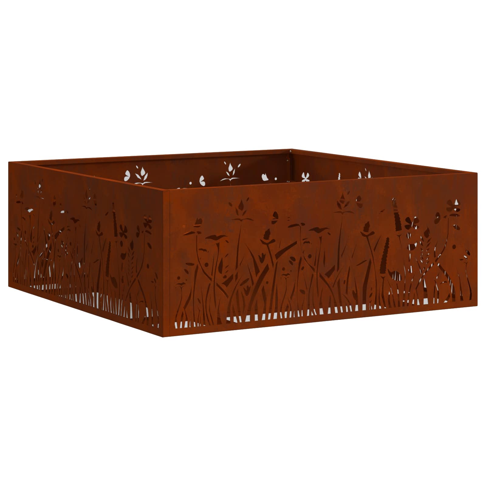Φωτιά Καφέ 80 x 80 x 30 cm Ατσάλι Σκληρυθέν στον Αέρα - Pakobazaar